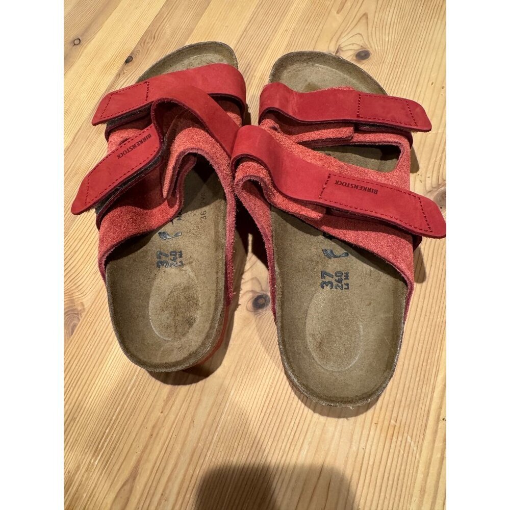 Birkenstock Uji Double Strap Slide Sandals Sienna Red EU 37 Women's US 6 - Picture 4 of 6